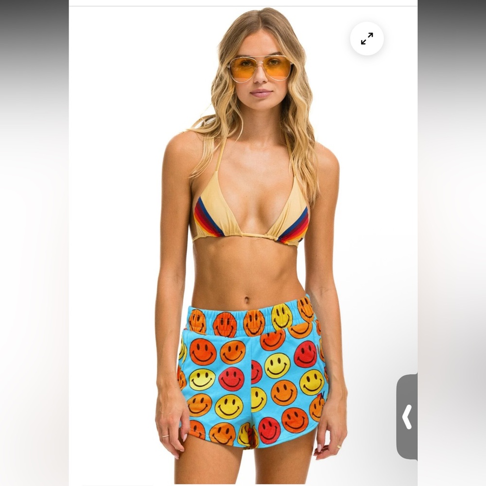 👍🏻 💥💥SALE!!💥💥 Aviator Nation Colorful Smiley Bingo Lounger Shorts Sky medium